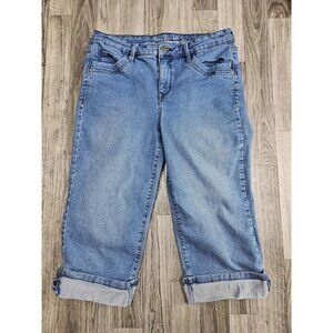 (3/$35) Gloria Vanderbilt Skimmer Jeans Womens 4 Denim Slimming Shorts Stretch